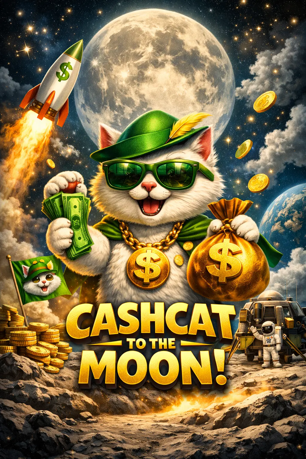 $CASHCAT market cap exceeds $150M on July 31, 2026